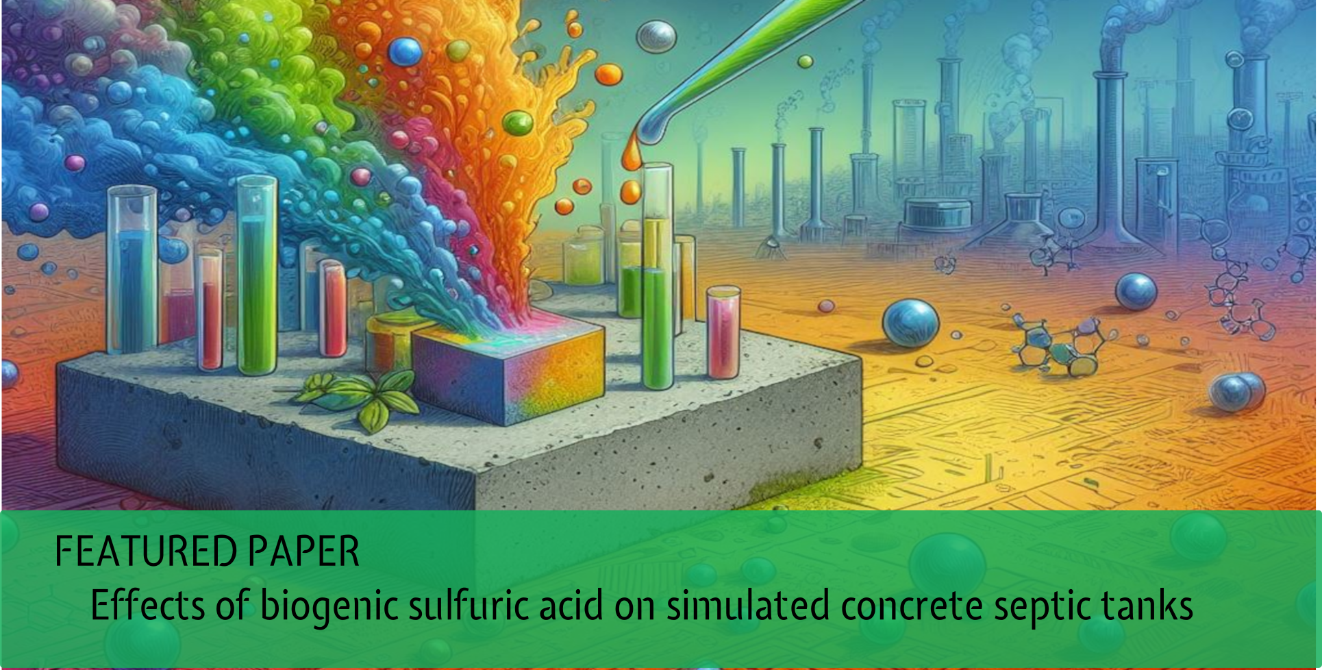Featured publication - Effects of biogenic sulfuric acid on simulated concrete septic tanks
